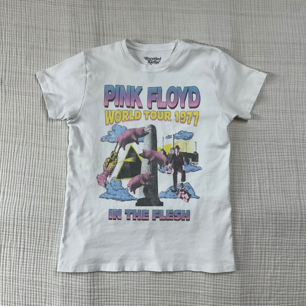 Pink Floyd 1977 World Tour Tee by Recycled Karma Brands Grunge band rock tee M